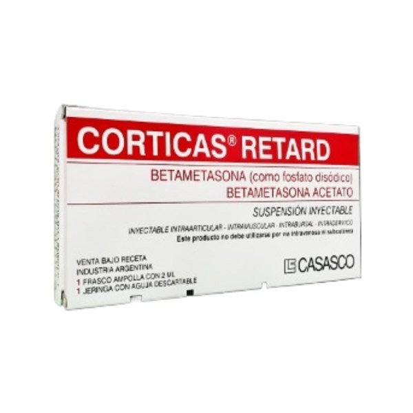 Casasco Corticas Retard Betametasona (Acet.Y Fosf.Disod) x 1 Iny.Frasco Ampolla x 2 ml #1