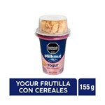 Yogur Entero Milkaut De Frutilla Con Cereales En Pote 155 G. #1