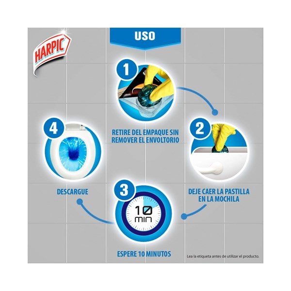 Bloque Para Mochila De Inodoro Harpic Power Plus X 1 Uni alt