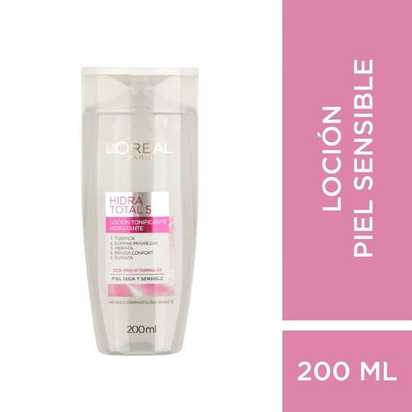 Loción Tonificante Piel Seca Sinsible L´Oréal Paris Hidra Total 5 200 ml #1