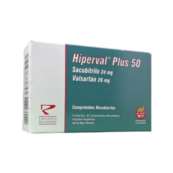 Richmond Hiperval Plus Sacubitrilo + Valsartán 50 x 30 Comp Recubiertos