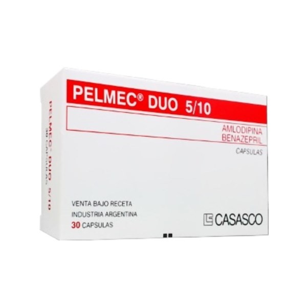 Casasco Pelmec Duo 5 / 10 Amlodipina + Benazepril 5 / 10 Mg x 30 Cáps #1