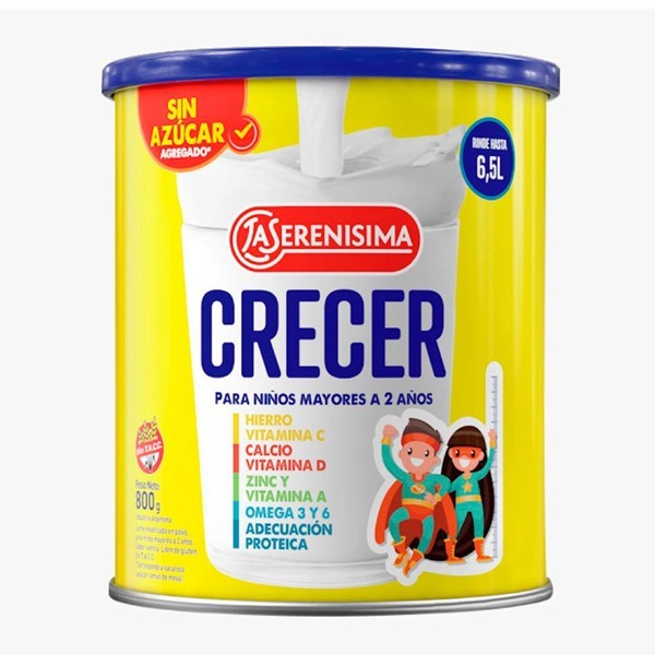 Crecer Leche en Polvo Lata 800 gr alt