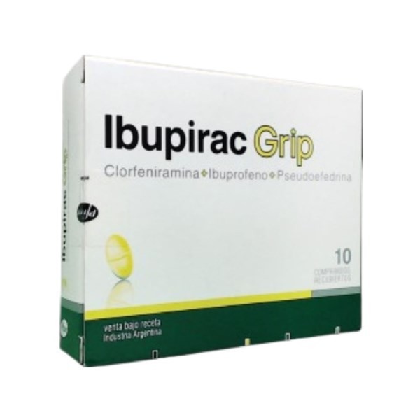 Pfizer Ibupirac Grip Ibuprofeno + Clorfeniramina + Asoc. x 10 Comp #1