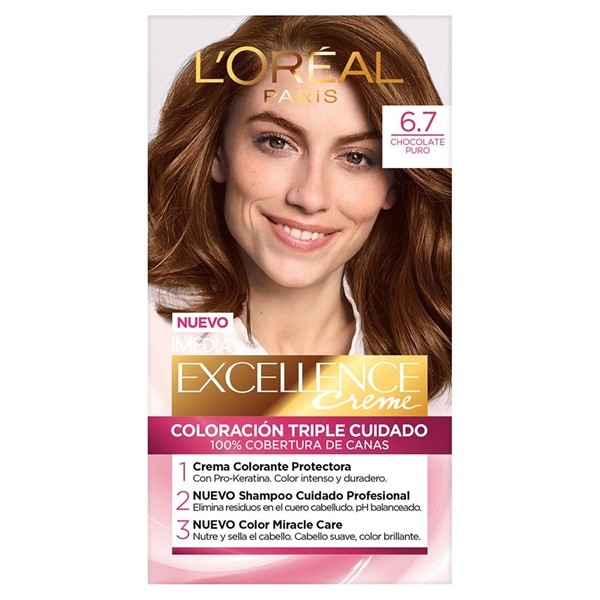 Excellence Kit Coloracion 6.7 Chocolate Puro #1