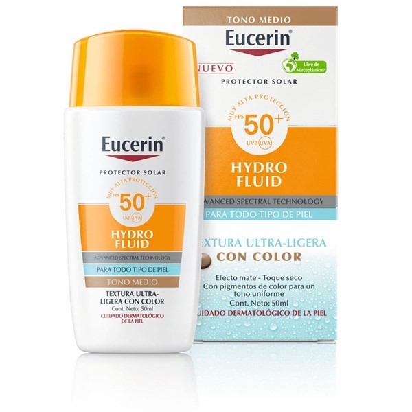 Eucerin Protector Solar Sun Hydro Fluid Fps 50+ Tono Medio 50 ml