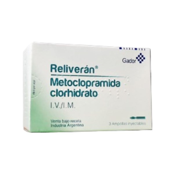 Gador Reliveran Inyectable Metoclopramida 10 Mg x 3 Ampollas x 2 ml #1