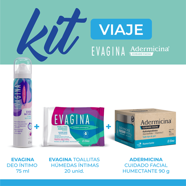 Kit Cuidado Total Evagina Deo + Toallitas + Adermicina de Regalo alt