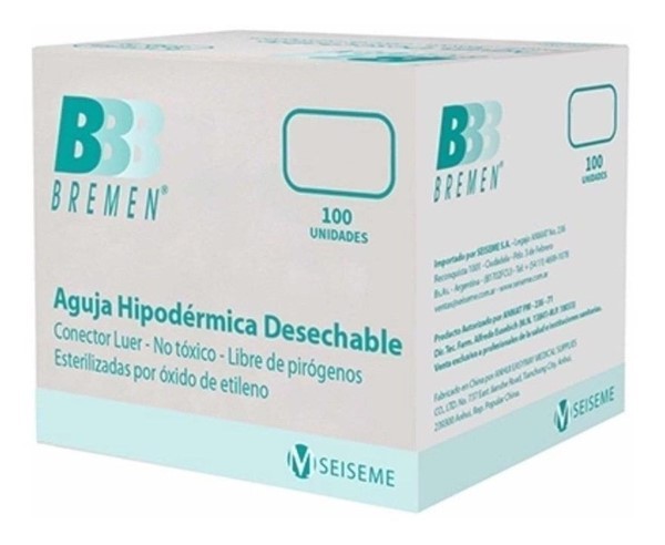 Bremen Agujas Descartables 25/8 O 21 G X 1 X100 Unidades #1