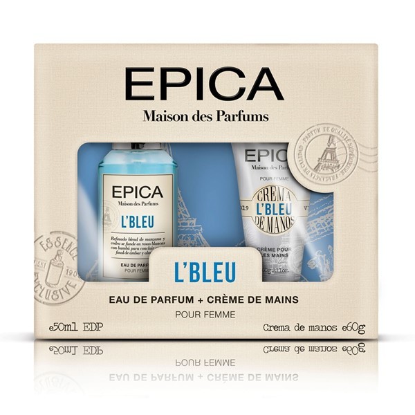 Epica Estuche L'blue (Edt 50 ml + Crema de Manos 60 ml) #1