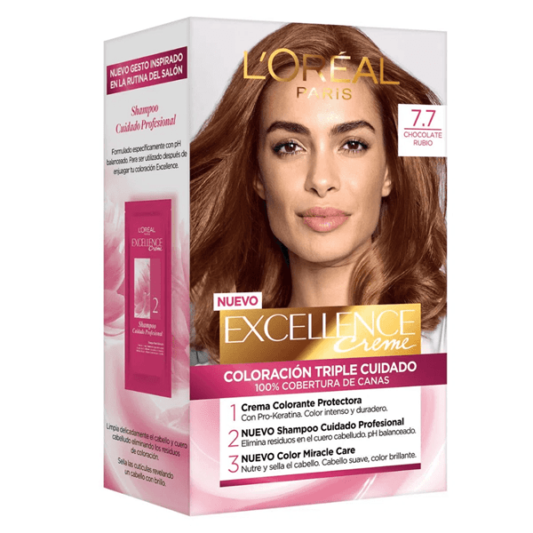 Excellence Kit Coloracion 7.7 Rubio Chocolate #1