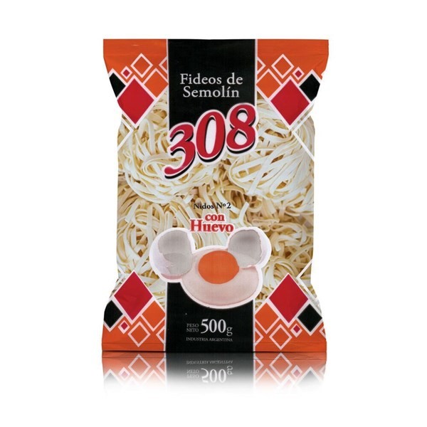 Fideos Cinta Nido 308 Nº 2 Al Huevo 500 G. #1