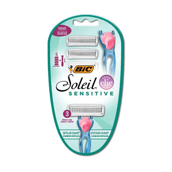 Bic Máquina de Afeitar Sensitive Soleil Clic 5 Repuestos #1