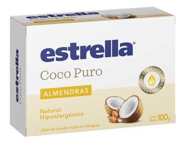 Estrella Jabon en Barra Coco Puro Almendras 100 gr #1