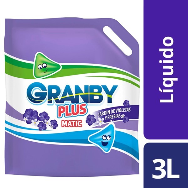 Jabón Líquido Plus Granby Matic Jardín Violetas Y Fresias 3 L. #1