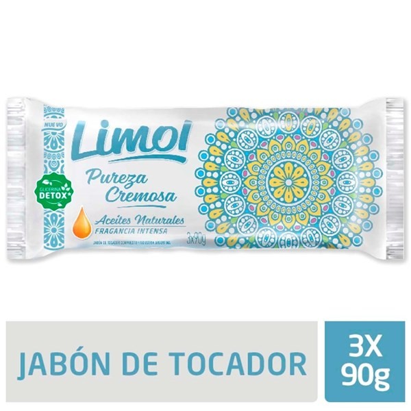 Jabon Limol Pureza Cremosa 3U 90 g