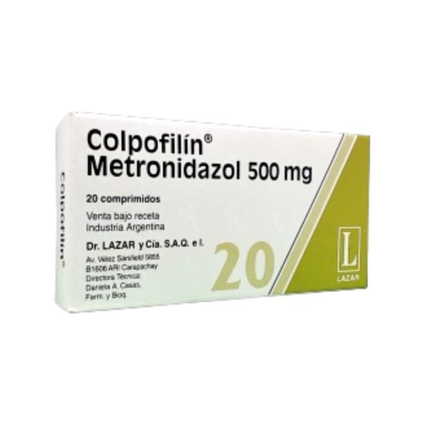Lazar Colpofilin Metronidazol 500 Mg x 20 Comp #1
