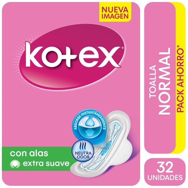 Kotex Normal Toallas Femeninas Con Alas 32 Unidades | Unico alt