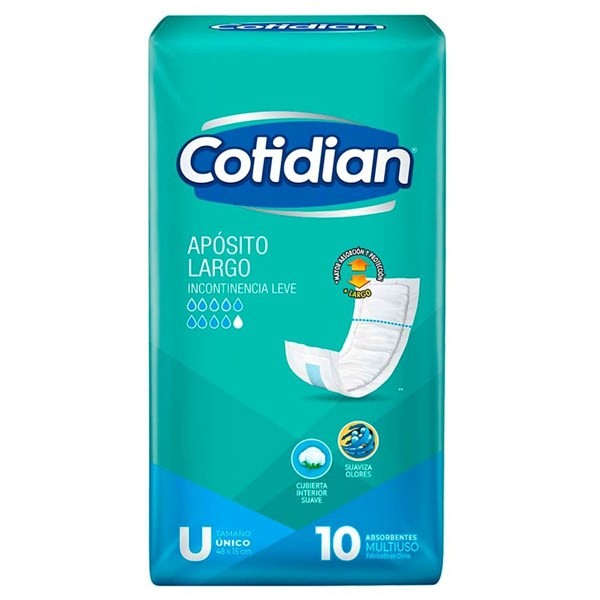 Cotidian Apositos Largos Incontinencia Leve ( 10 Unidades ) #1