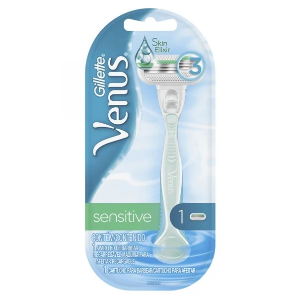 Gillette Kit Venus Divine Sensitive Maquina Para Afeitar Recargable + Cartucho alt