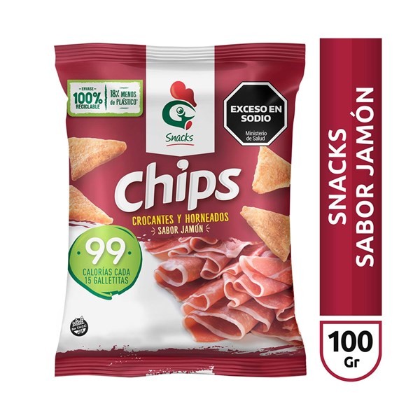 Galletitas De Arroz Gallo Snacks De Jamón 100 G. #1