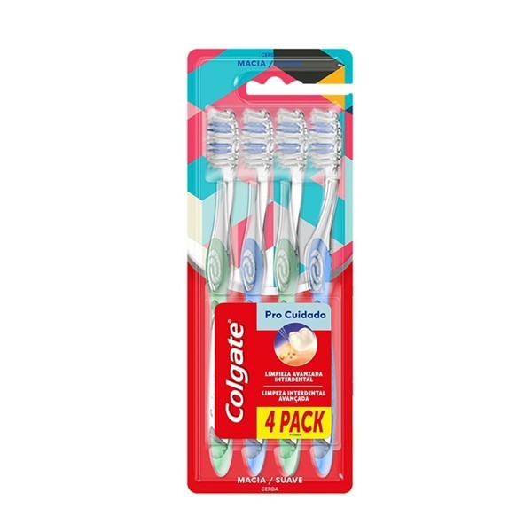 Colgate Cepillo Dental Pro Cuidado Suave x 4 Unidades alt