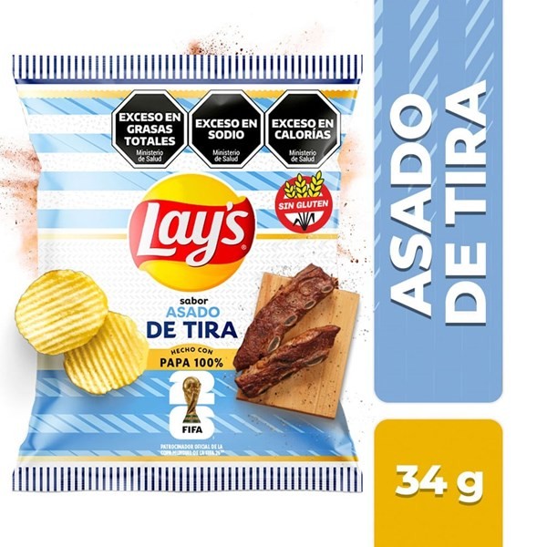 Papas Fritas Lays Asado de Tira 34 g #1