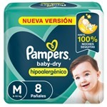 Pampers Pañales Baby Dry x 8 Unidades Talle m #1