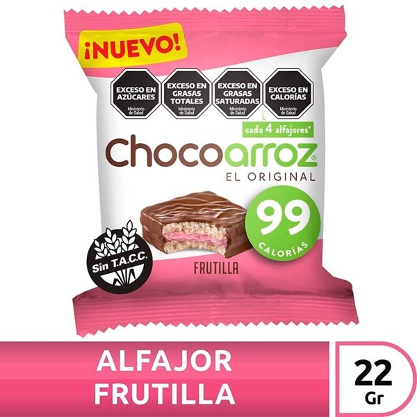 Alfajor Chocoarroz Frutilla 25 Xg