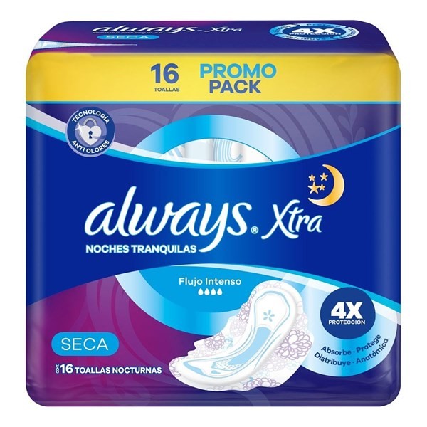 Toalla Femeninas Always Triple Protección Noche Seca 16 un #1
