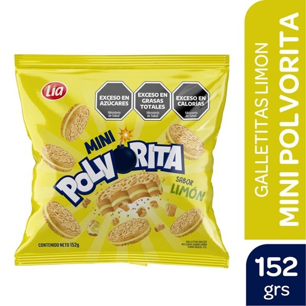 Galletitas Polvorita Vainilla Rellenas Limón Mini 152 G. #1