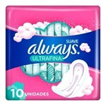 Always Ultrafina Suave Toallitas Femeninas C/Alas x 10 U Unico #2