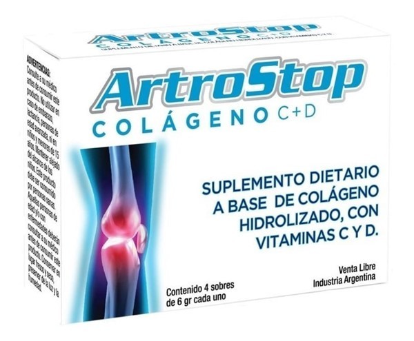 Artrostop Suplemento Dietario Colgeno Por 4 Sobres