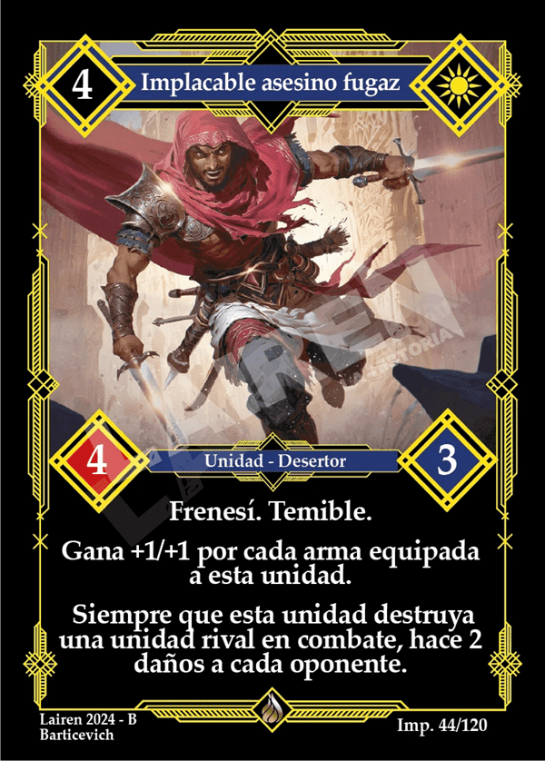 044 Implacable Asesino Fugaz - Coste 4