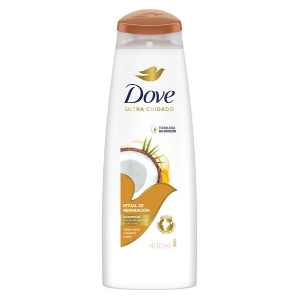 Shampoo Dove Ritual de Reparación Coco Y Cúrcuma 400 ml