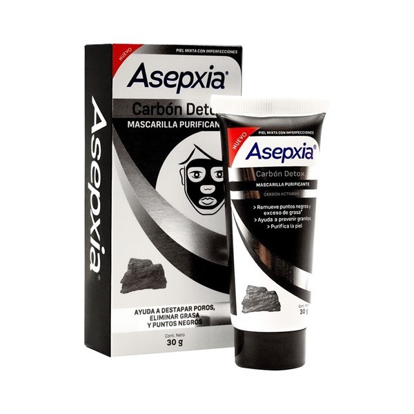 Asepxia Mascarilla Purificante Carbón Detox Peel Off 30 gr