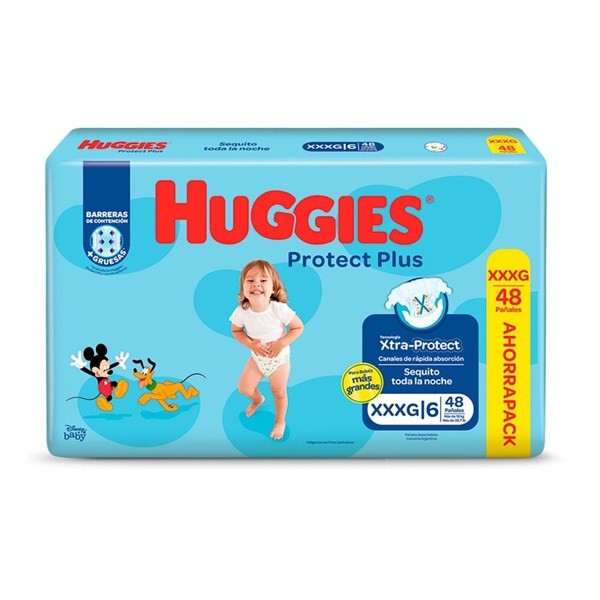 Huggies Pañales Protect Plus Talle Xxxg (48 Unidades) alt