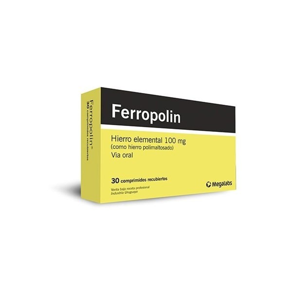 Ferropolin 100 Mg | 30 Comprimidos | Hierro #1