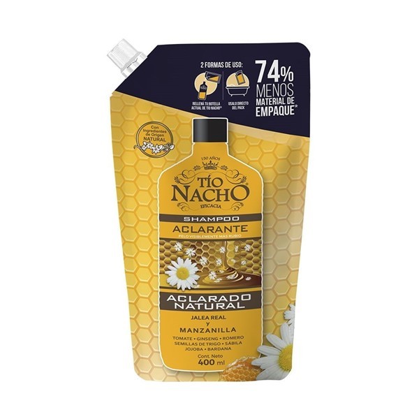 Repuesto Shampoo Tío Nacho Aclarante X 400 Ml #1