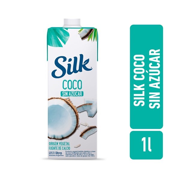 Leche De Almendras Silk De Coco Sin Azúcar Tetra 1 Lt. #1