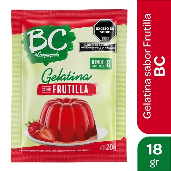Gelatina Light Bc de Frutilla 18 grs #1