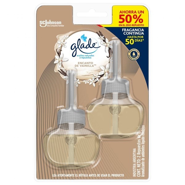 Glade Repuesto Aceites Naturales Vainilla 2 uni 21 ml alt