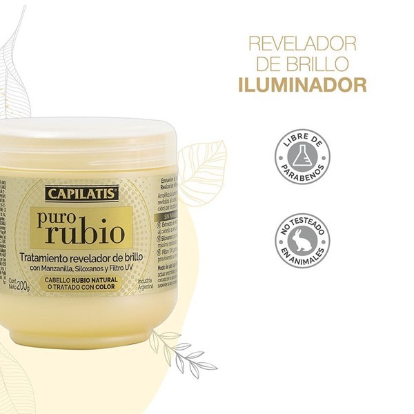 Capilatis Tratamiento Revelador de Brillo Línea Puro Rubio 200 gr alt