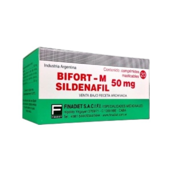 Finadiet Bifort-M 50 Mg Sildenafil x 20 Comp Masticables #1
