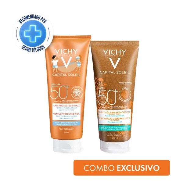 Vichy Combo Protección Solar Capital Soleil Eco Milk  + Niños Milk #1