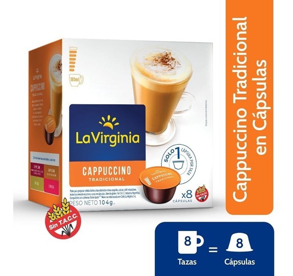 Cafe En Capsulas Cappuccino Tradicional x 8Uds