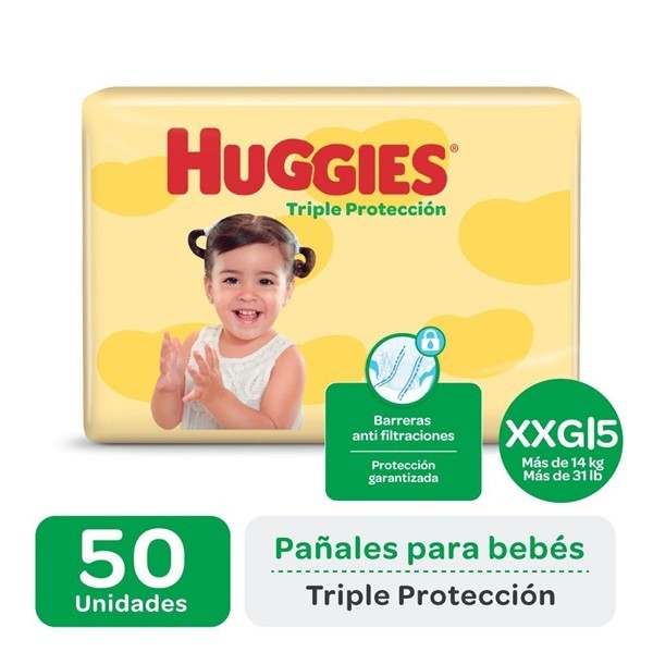 Huggies Pañales Triple Protección Talle Xxg (50 Unidades) #1