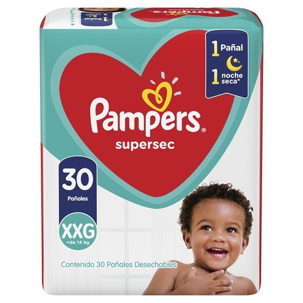 Pampers Pañales Supersec Xxg 30 alt