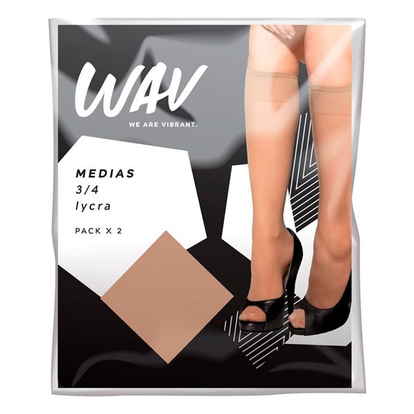 Medias 3/4 Lycra Wav x 2 un #1