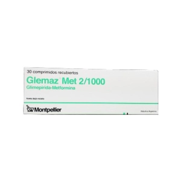 Montpellier Glemaz Met 2 / 1000 2 / 1000 Mg x 30 Comp Recubiertos #1